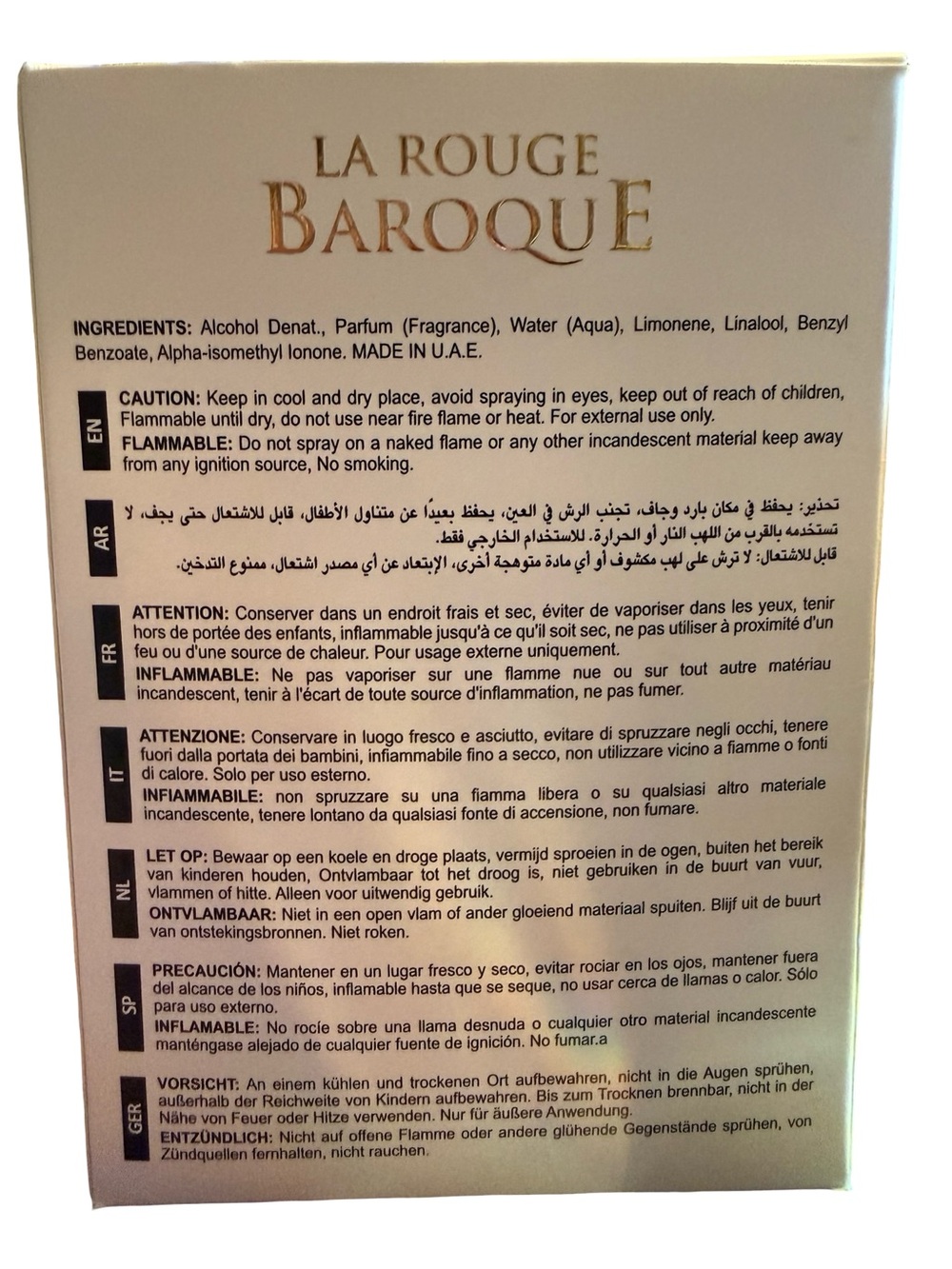 Maison Alhambra La Rouge Baroque Eau de Parfum - 3.4 fl oz | 100 mL - Picture 3 of 3